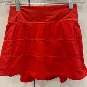 Lululemon Red pleat tennis skirt